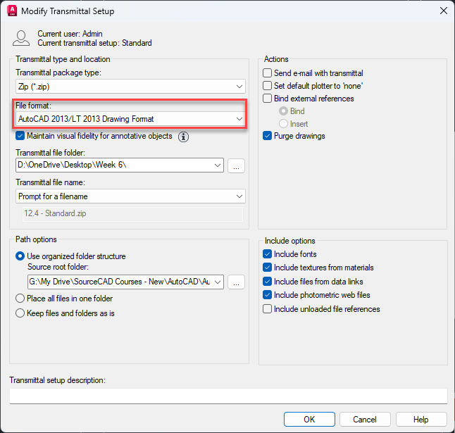 Converting file version