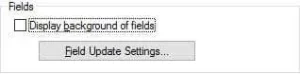 Field Settings