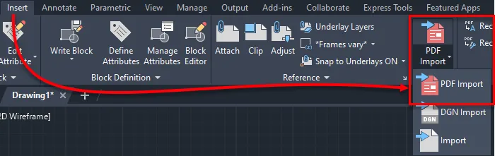 vector PDF into AutoCAD