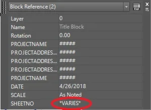 Using Title block template