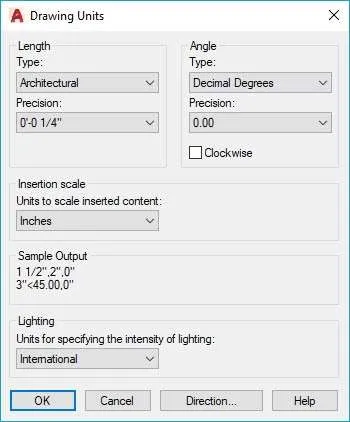 Setting Drawing Units