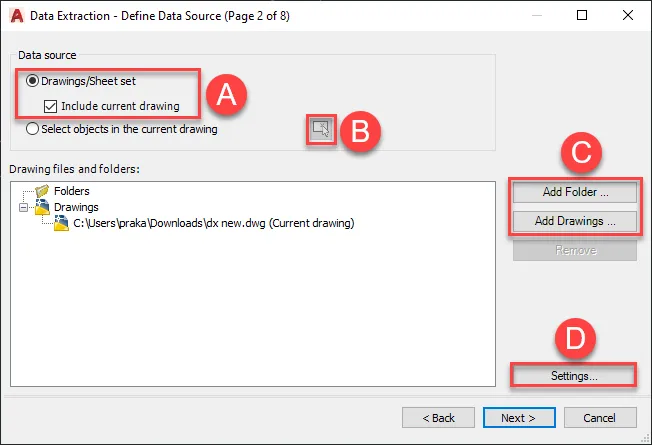 Data Extraction Wizard